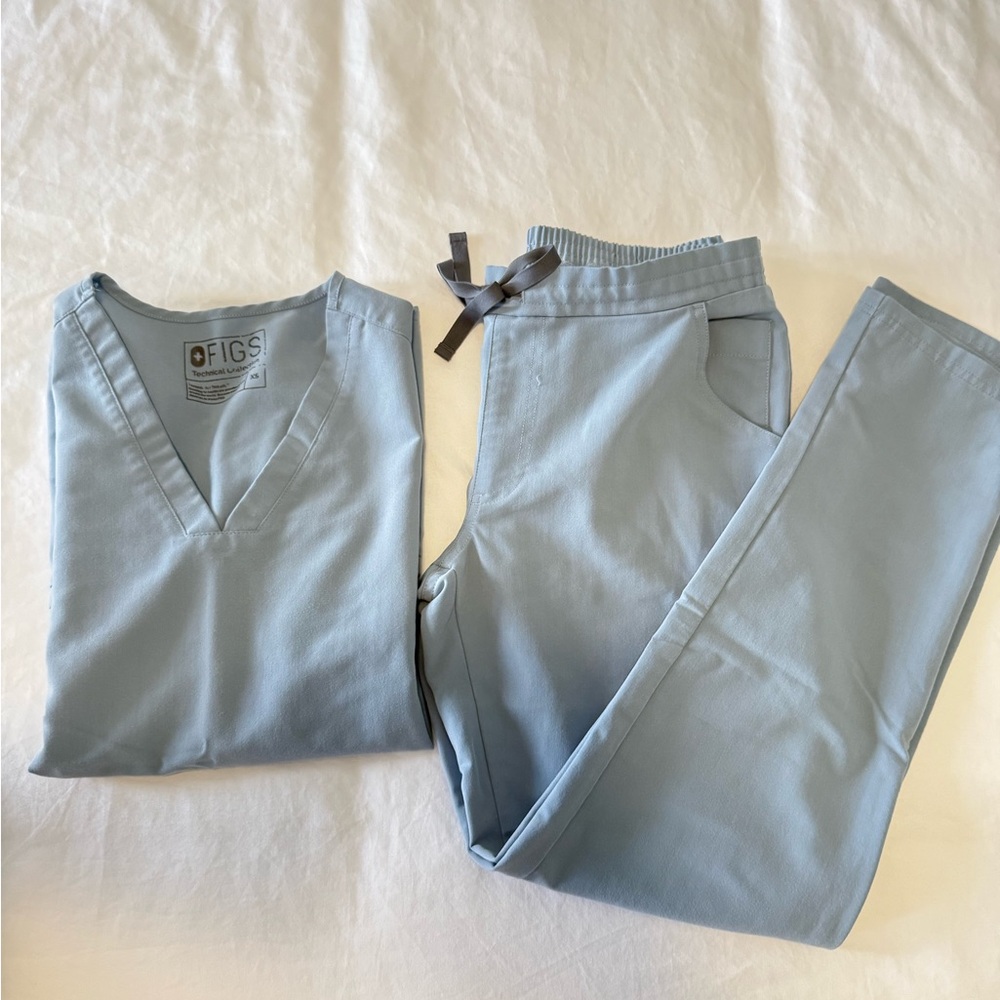 FIGS Dusty Blue Scrub Set